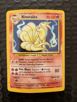 Pokemon TCG Ninetales Base Set 12/102 Holo Unlimited Holo Rare - Image 1