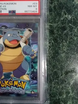 Pokemon 1999 Topps Blastoise Movie Edition PSA 8 - Image 4