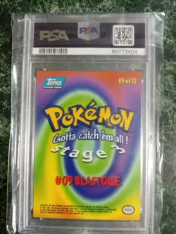 Pokemon 1999 Topps Blastoise Movie Edition PSA 8 - Image 5