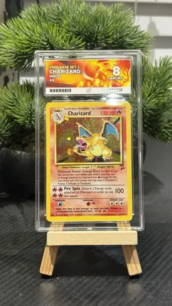 Base Set 2 Charizard 4/130 Holo Rare Pokemon Card Ace 8 Vintage 2000 - Image 1