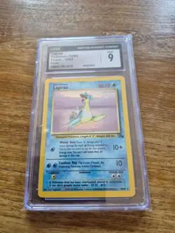 Pokemon TCG Lapras Holo Fossil Set 10/62 WOTC 1999 Vintage Card CGC 9 - Image 1