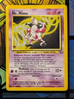 Mr. Mime 6/64 Jungle Holo Rare Pokemon TCG Card Vintage Wotc Lightly Played - Image 1