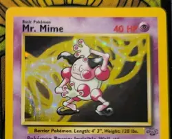 Mr. Mime 6/64 Jungle Holo Rare Pokemon TCG Card Vintage Wotc Lightly Played - Image 2