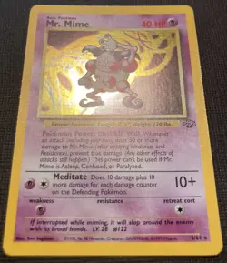 Mr. Mime 06/64 Pokemon TCG Card 1999 Jungle Unlimited Holo Rare Vintage NM - Image 3