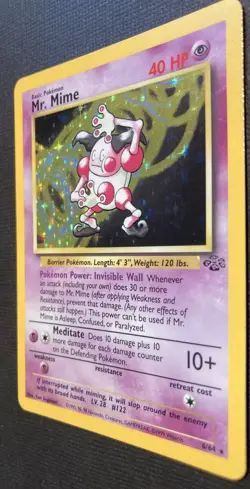Mr. Mime 06/64 Pokemon TCG Card 1999 Jungle Unlimited Holo Rare Vintage NM - Image 4