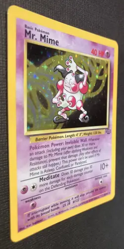 Mr. Mime 06/64 Pokemon TCG Card 1999 Jungle Unlimited Holo Rare Vintage NM - Image 5