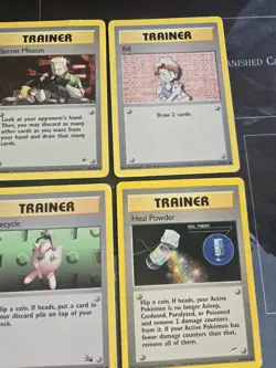 Vintage Pokemon Trainer 18-Card Lot Gym Heroes, Fossil, Base Set, Team Rocket HP - Image 5