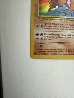 Pokemon TCG Flareon Jungle Holo Card 3/64 rare vintage LP+ - Image 4