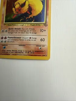 Pokemon TCG Flareon Jungle Holo Card 3/64 rare vintage LP+ - Image 5