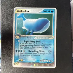 Wailord ex 100/100 Holo EX Sandstorm 2003 Pokemon Card MP Vintage - Image 1