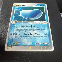 Wailord ex 100/100 Holo EX Sandstorm 2003 Pokemon Card MP Vintage - Image 2