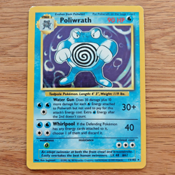 Poliwrath 13/102 Base Set Holo Pokemon Card TCG (LP-) Vintage 1999 Unlimited - Image 1