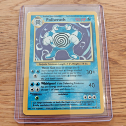 Poliwrath 13/102 Base Set Holo Pokemon Card TCG (LP-) Vintage 1999 Unlimited - Image 3
