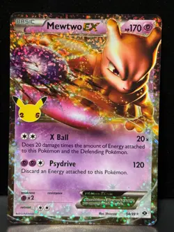 Mewtwo EX 54/99 SWSH Celebrations: Classic Collection Holo Pokemon Card NM - Image 1