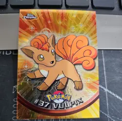 2000 Topps Chrome Pokemon Series 1 Vulpix Base Holo #37 LP - Image 1