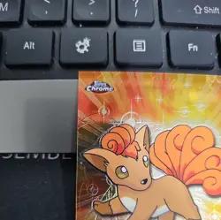 2000 Topps Chrome Pokemon Series 1 Vulpix Base Holo #37 LP - Image 2