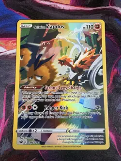 Pokemon TCG Galarian Zapdos SWSH283 Black Star Promo Card - Near Mint - Image 1