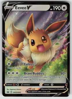 Eevee V SWSH065 Holo Promo Sword & Shield Promo Pokemon Near Mint - Image 1