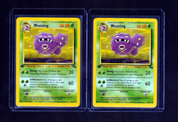 Pokemon WEEZING LOT OF 2 1ST EDITION 45/62 Fossil Base Set Appear Never Played - Image 1