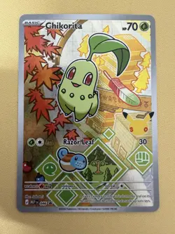 Pokemon Chikorita Promo 046 MEP First Partners 30th Anniversary Full Art Card NM - Image 1