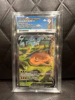 Pokemon TCG Charizard v SWSH260 Promo Card Ace Grading 9 Mint - Image 1