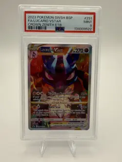 Pokemon TCG Lucario Vstar Sword & Shield Swsh291 Holo Promo PSA 9 - Image 1