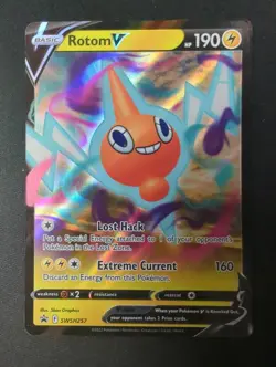 Rotom V - SWSH257 - Pokemon Sword & Shield Promo Ultra Rare Holo Card NM - Image 1
