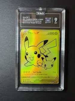 Pikachu V SWSH145 SWSH: Sword & Shield Promo Cards Holo TAG 9 - Image 1