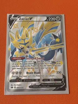Pokemon TCG Zacian V (Shiny) Sword & Shield Promo SWSH292 Holo Near Mint - Image 1