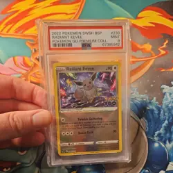 Pokemon Card PSA 9 Radiant Eevee Pokemon Go Stamped Promo SWSH230 Rare Holo TCG - Image 3