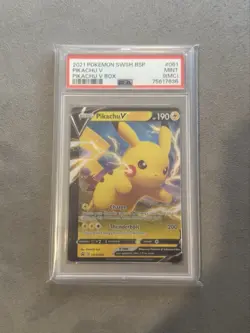 MISCUT ERROR Pikachu V Sword & Shield Swsh061 Holo Promo PSA 9 (MC) - Image 1