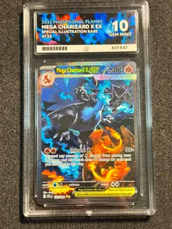 Pokemon TCG Mega Charizard X ex 125/094 Phantasmal Flames SIR ACE 10 Perfect Sub - Image 1