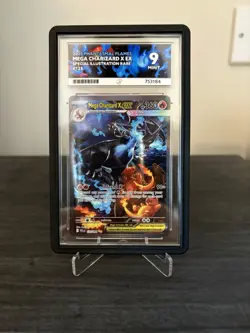 Pokemon TCG Phantasmal Flames Mega Charizard X EX 125/094 Ace 9 Graded - Image 1