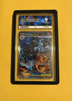 Pokemon TCG Phantasmal Flames Mega Charizard X EX 125/094 Ace 9 Graded - Image 3