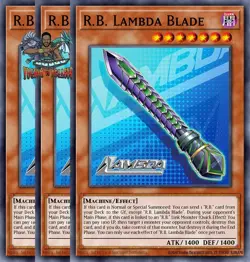 Yugioh! 3x R.B. Lambda Blade DOOD-EN091 Common 1st Ed NM - Image 1