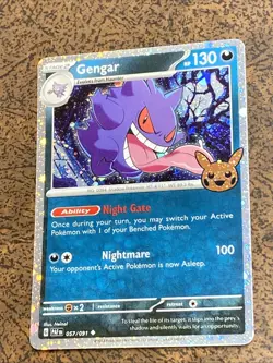 Gengar 057/091 Trick or Trade 2024 Uncommon Cosmos Holo Pokemon Card - Image 1