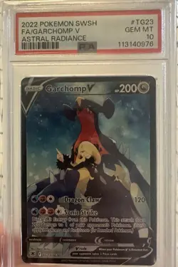 PSA 10 Garchomp V TG23/TG30 Astral Radiance Trainer Gallery Full Art Pokemon - Image 1