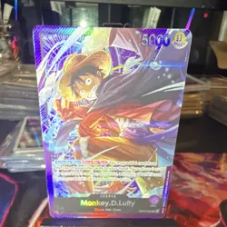 Bandai One Piece CCG Monkey D. Luffy Leader OP05-060 Holo EN 5000 Power - Image 1