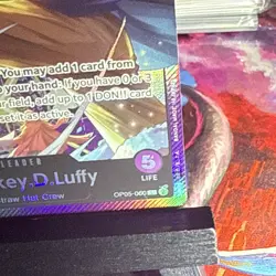 Bandai One Piece CCG Monkey D. Luffy Leader OP05-060 Holo EN 5000 Power - Image 4