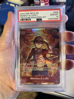 2024 ONE PIECE PROMOS TREASURE BOOSTERS SET #006 MONKEY D. LUFFY PSA 10 - Image 1