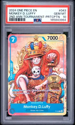 2024 ONE PIECE PROMO 2ND ANNIVERSARY TOURNAMENT MONKEY D. LUFFY 043 PSA 10 - Image 3