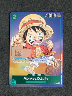 Monkey D. Luffy P-037 One Piece Promo Card TCG 1st Anniversary Stamped - English - Image 1