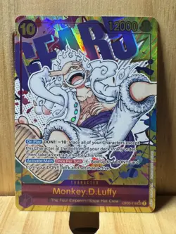 Bandai One Piece Card Game The Four Emperors Monkey D. Luffy OP05-119 SEC Alt LP - Image 1