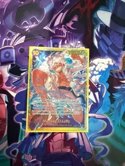 One Piece TCG Monkey D Luffy OP05-119 SEC PRB RP Secret Rare Gear 5 English NM - Image 1