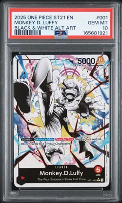 2025 ONE PIECE STARTER DECK ST21-EX GEAR 5 #001 MONKEY D. LUFFY PSA 10 - Image 1