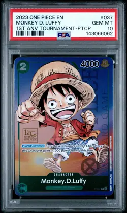 2023 ONE PIECE PROMOS #037 MONKEY D. LUFFY PSA 10 - Image 1