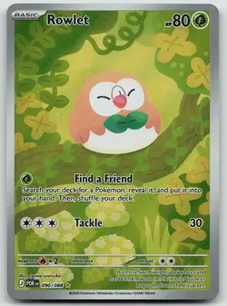 Pokemon Rowlet 090/088 Perfect Order Illustration Rare Holo NM - Image 1