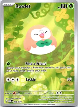 Rowlet 090/088 Holo Illustration Rare Perfect Order Pokemon NM/M - Image 1