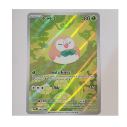 Pokemon Rowlet Illustration Rare Holo Basic Card 090/088 POR 2026 English 80 HP - Image 1