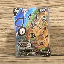 Pokemon TCG Unown V 177/195 Silver Tempest Full Art Holo Ultra Rare - Image 1